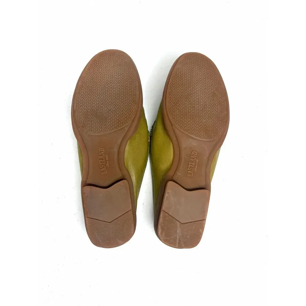 Eastland Fresno Leather Mules Slide-On Women's US 9M Chartreuse Comfort Artsy